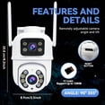 thumbnail image 5 of Closeli 3MP Dual Lens WiFi Security Camera Outdoor, IPX56 Waterproof, 360 PTZ AI Auto Tracking, Color Night Vision, Two-Way Audio & Motion Alarm, 5 of 12