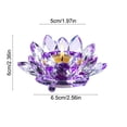 thumbnail image 3 of Crystal Glass Lotus Candle Holder, Nelumbo-Shaped Candlestick with Layered Petal Design, Elegant Home Tabletop Decor and Gift, 3 of 6