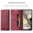 thumbnail image 3 of Allytech Google Pixel 8 Pro Case 2023, PU Leather Slim Fit Folio Flip Stand Cover Cards Holder Wallet Case Cover for Google Pixel 8 Pro - Red, 3 of 9