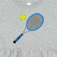 thumbnail image 4 of Inktastic Blue Tennis Racket and Ball Girls Baby Dress, 4 of 5
