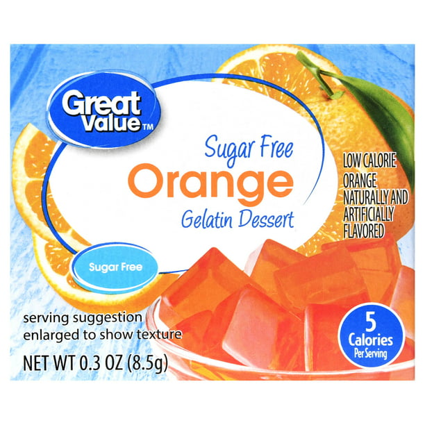 Great Value Sugar Free Gelatin, Orange - Walmart.com - Walmart.com