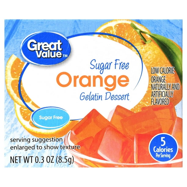 Great Value Sugar Free Gelatin, Orange