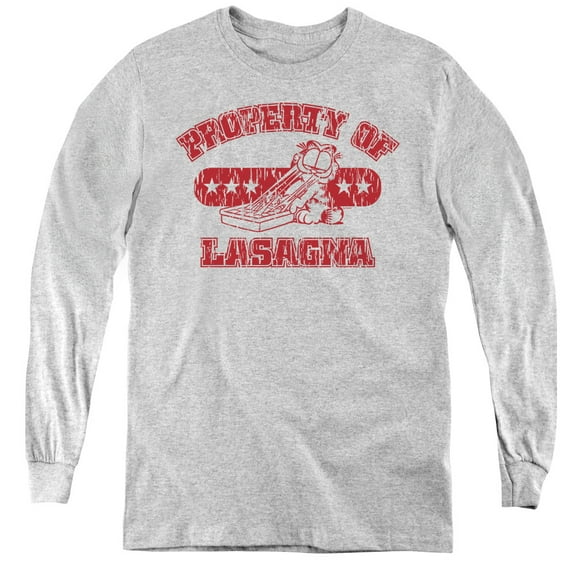 Garfield - Property Of Lasagna - Youth Long Sleeve Shirt - Small