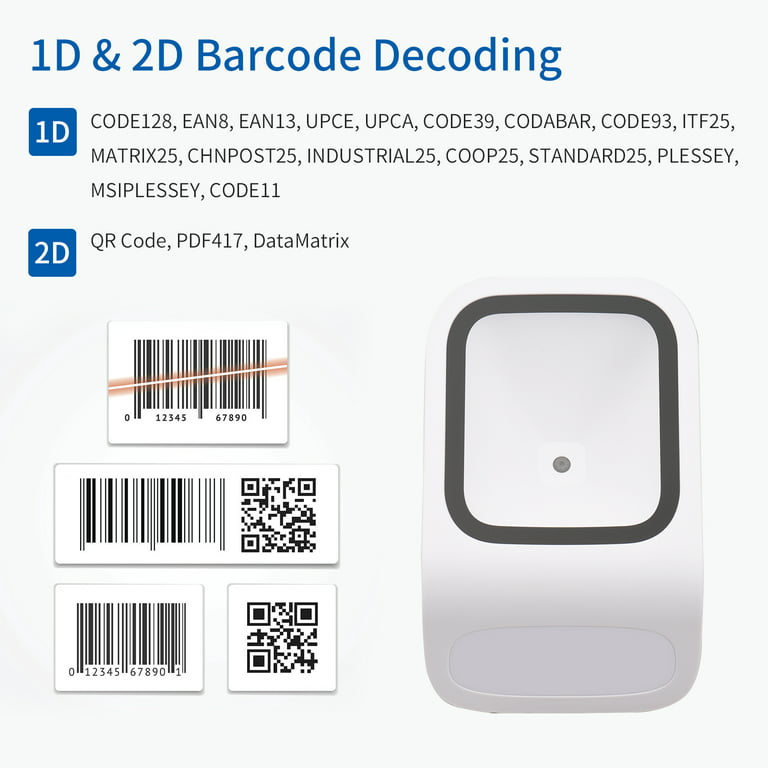 SCANNER BARCODE LETTORE CODICI A BARRE OMNIDIREZIONALE QR CODE 1D 2D USB  Q-SM50 • Diano Store
