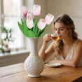 thumbnail image 4 of Artificial Tulips Flowers, Real Touch Silk Tulip Bouquet, Fake Floral Arrangement for Wedding, Home, Office, Party Table Centerpiece, Festival Decoration, 4 of 6