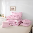 thumbnail image 6 of Feelyou Cartoon Bow-tie Bedding Comforter Set 7pcs, Pink Butterfly Knot King Bedding Sets, 6 of 8