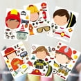 thumbnail image 6 of Grobro7 Diy Fire Fighter Face Stickers, 36Sheets DIY Craft Stickers, 6 of 7
