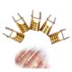 thumbnail image 3 of Oro: cubierta de dedo de extensión de reposapiés de metal, 3 of 6