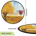 thumbnail image 2 of Coolnut Autumn Tree Coins Bird Christmas Tree Mats Waterproof Tree Skirt, Fall Red Yellow Xmas Tree Stand Tray Mat Floor Protector Pad for Holiday Party Decoration, 28.3", 2 of 6
