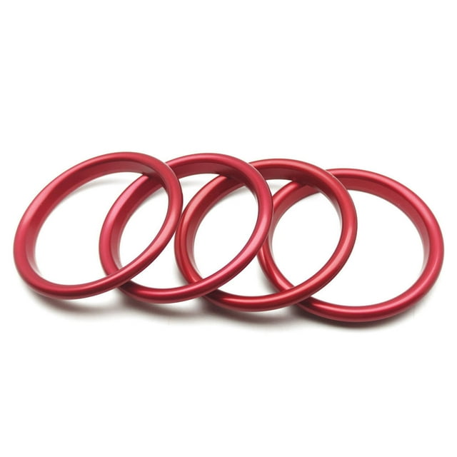 4 Pieces Air Condition Ring Ring Easy Installation Vent Outlet Auto Trim Decoration Automobile Aluminum Sticker Replacement for A3 A1 S3