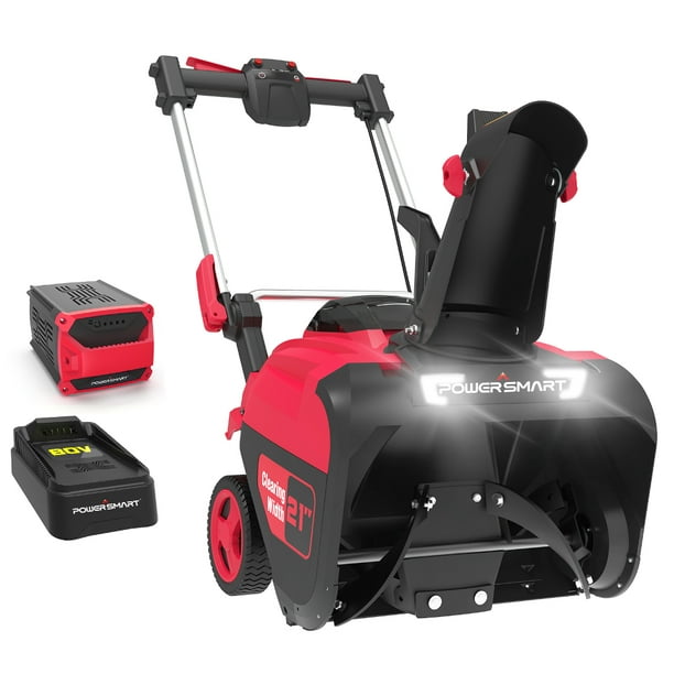 PowerSmart 21 in. Cordless 80 V Single Stage Snow Blower with 6.0 Ah