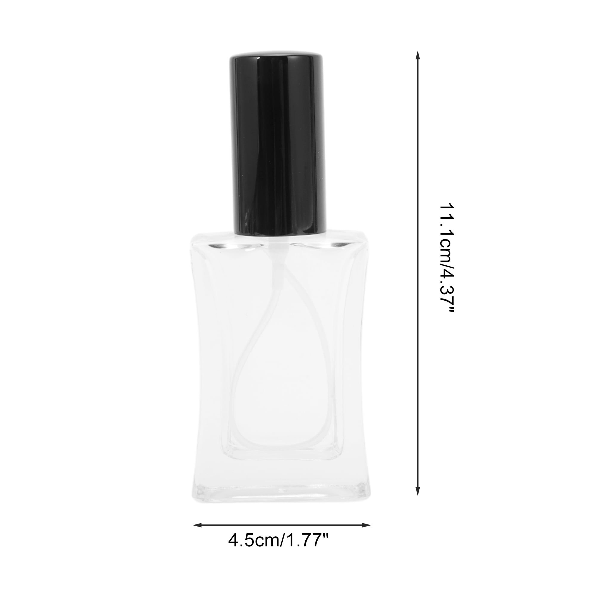 Unique Bargains Perfume Bottle for Bathroom 30ml/1oz 1 Pc Black Slim Bottle