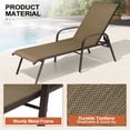 thumbnail image 3 of Crestlive Products 2-Pack Outdoor Chaise Lounge Chair, 5‑Position Adjustable Patio Recliner, Brown, 3 of 6