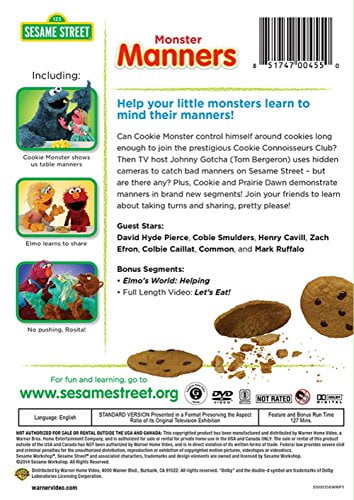 Sesame Street Monster Manners Dvd Walmart Com
