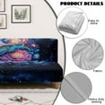 thumbnail image 3 of SCRAWLGOD Sea Turtle Peony Galaxy Print Stretch Futon Slipcover Armless Sofa Cover Futon Mattress Covers Without Armrests Sofa Bed Furniture Protector Covers with Elastic Bottom, 3 of 7