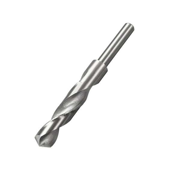Uxcell 17mm Dia 1/2" Straight Shank High Speed Steel HSS Reduced Shank Drill Bit
