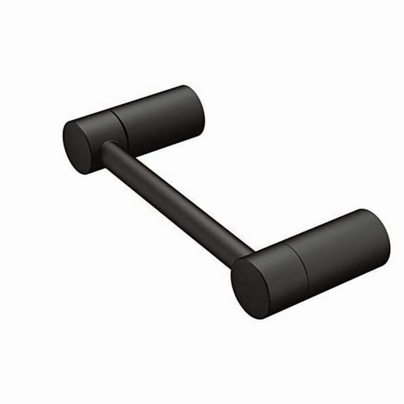 Matte Black Pivot Wall-Mount Paper Holder - Sleek Bathroom Roll Dispenser