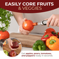 thumbnail image 6 of Orblue Premium Apple Corer Tool - Durable Stainless Steel Fruit Core Extractor Tool - Apple Corer Remover, Black, 6 of 8