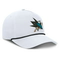 thumbnail image 3 of Men's Fanatics White San Jose Sharks Rope A-Frame Adjustable Hat, 3 of 4