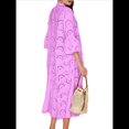 thumbnail image 2 of Vestido Bohemio con Cuello en V, Mangas Acampanadas y Bordado de Encaje para Mujer (2025) Rosa XL, 2 of 8