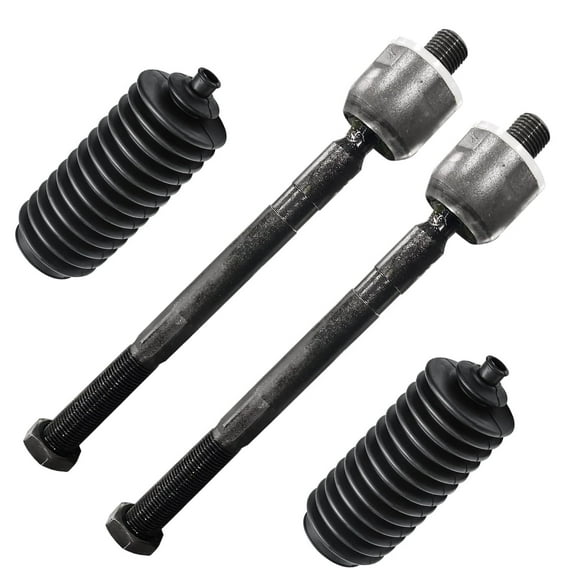 Detroit Axle - Front Inner Tie Rods Kit for 11-16 Hyundai Elantra 2013-2014 Elantra Coupe 2013-2017 Elantra GT 2012-2017 Veloster 2 Inner Tie Rod End Links 2 Rack and Pinion Boots Replacement