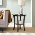 thumbnail image 3 of Leick Home Boa Solid Wood Round End Table with Shelf, Chocolate Oak, 3 of 15
