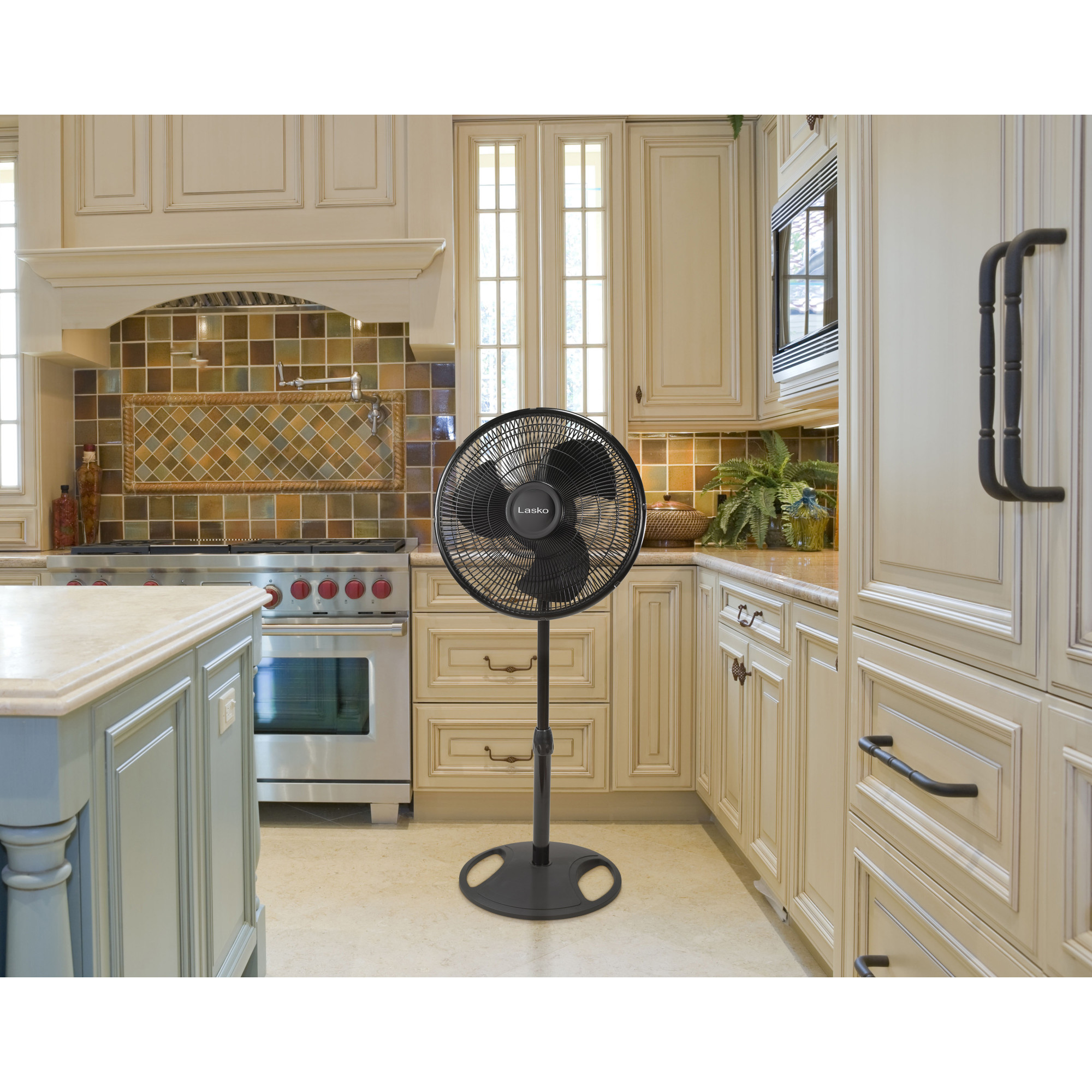 Lasko 16" Oscillating Adjustable Pedestal Fan with 3-Speeds, 47" H, Black, S16500, New - image 12 of 12