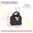 thumbnail image 2 of Llave de mini bolsa tote Uxcell, llavero de monedero lindo de cuero PU, negro, 2 of 7
