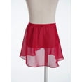 thumbnail image 4 of Yeahdor Kids Girls Ballet Dance Skirt Elastic Waistband Chiffon Veil Skirt Dancewear for Training Performance Costume Red 10-14, 4 of 7