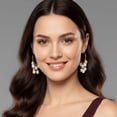 thumbnail image 2 of Daniela Dangle Hoop Pearl Earrings, 2 of 3