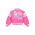 thumbnail image 2 of Barbie Girls’ Graphic Bomber Jacket, Sizes 4-18, 2 of 3