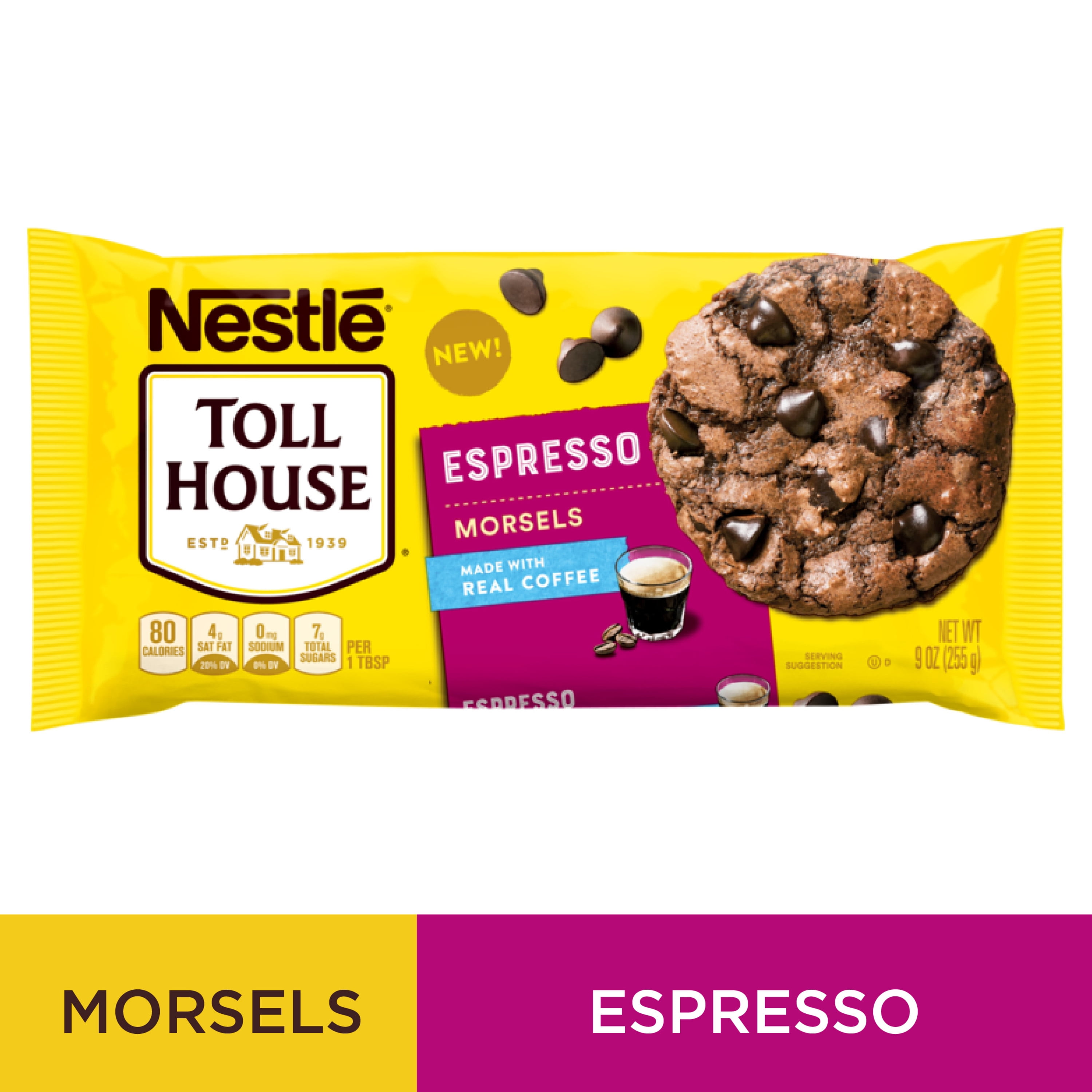 Nestlé Toll House Espresso Chips, 9 oz. Bag Made with Real Coffee and No Preservatives, Makes