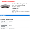 thumbnail image 2 of Front Brake Rotor - Compatible with 2013 - 2015 Chevy Malibu 2014, 2 of 2
