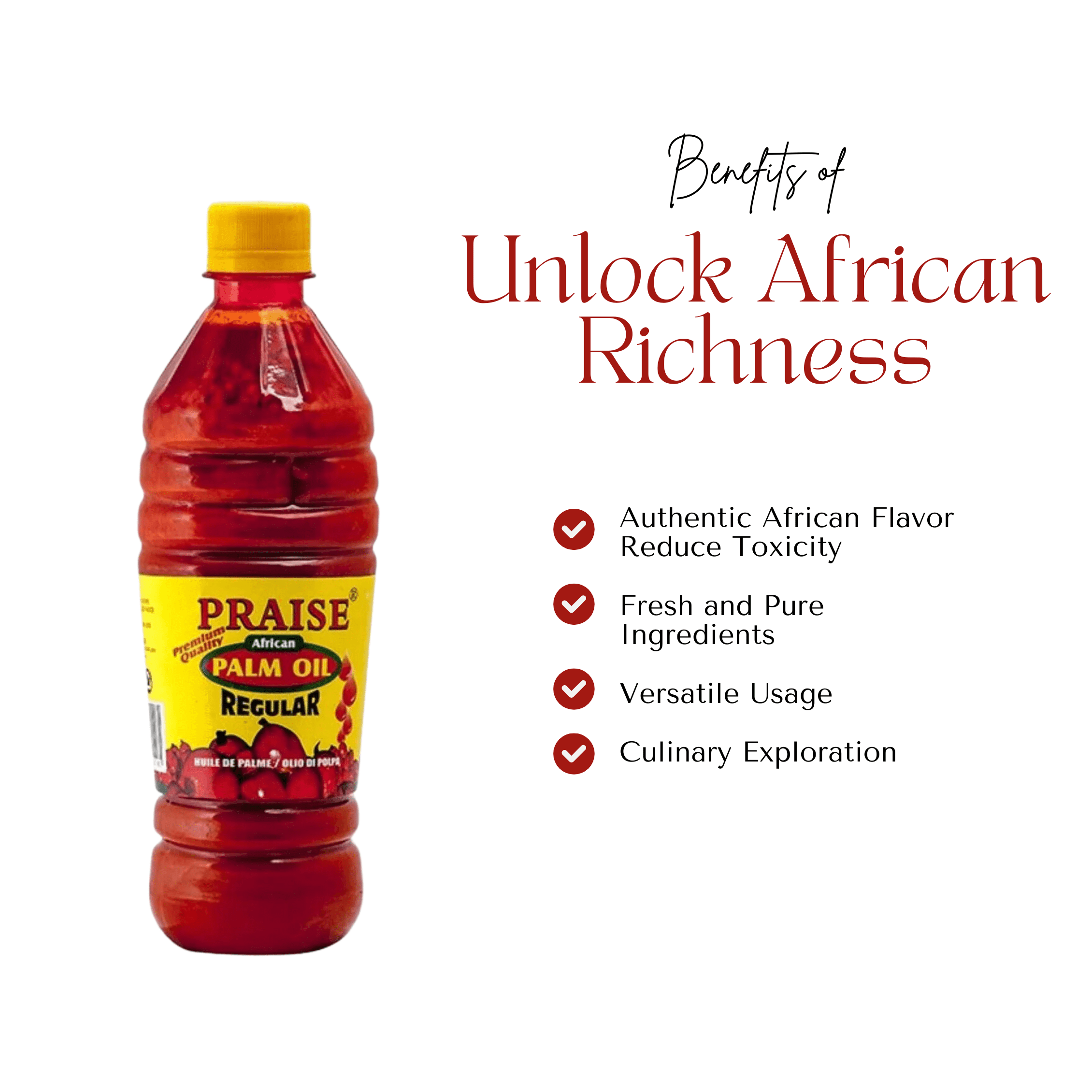 Praise Palm Oil-500ml (Regular)-Elevate Your Cooking with Praise Palm Oil