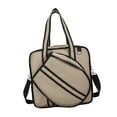 thumbnail image 4 of Bolsa de tenis, bolsa para raquetas, funda para raquetas, portátil, para deportes al aire libre con cremallera, multiusos para raquetas de bádminton, Marrón, 4 of 7