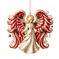 thumbnail image 6 of Vintage Angel Theme Christmas Hanging Ornaments, Creative Xmas Candy Cane Motifs Design with Vibrant Color Shatterproof Decor for Festive Home Xmas Tree Mantel Garland Gift Wrapping, 6 of 6