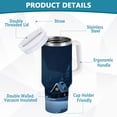 thumbnail image 4 of 40 oz Insulated Stainless Steel Tumbler Double Wall Stainless Steel Tumbler with 2-Way Drinking Mysterious Christmas Night Scene, 4 of 9