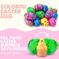 thumbnail image 4 of Easter Eggs 48 Pack Plastic Fillable Egg,Hinged Snap Closure Easter Egg Hunt Basket Stuffer,Reusable Empty Egg Shell for Candy Toy Gift,DIY Craft Decoration Party Favor Classroom Prize Supplies, 4 of 9