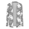 thumbnail image 4 of WXLWZYWL Womens Halloween Costumes 2024, Cute Pumpkin Ghost Bat Cat Spider Printed Long Sleeve Cardigan Sweaters for Women Lightweight, 4 of 6