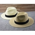 thumbnail image 4 of New Mens Ladies Panama Style Sun Hat Crushable Wide Brim Fedora Straw Summer-Khaki-XL-61-64cm, 4 of 7