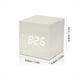 thumbnail image 5 of Cubo De Madera Moderno Diseño Digital Led Despertador De Escritorio Control De Voz Termómetro Temporizador Calendario Minnieouse HA025891-02, 5 of 5
