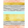 thumbnail image 2 of CafePress - Coral Aqua Gold Watercolor Color Block Pattern - Large Sherpa Fleece Throw Blanket 80" x 60", 2 of 3