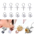 thumbnail image 2 of Paquete De 10 Colgantes De Plata De Ley 925 Con Perla, Tornillo De Ojo, Pasador De Fianza, 3 Tamaños A Seleccionar Para La Fabricación De Joyas Con Cu 4 mm Baoblaze Broche de colgante de perlas, 2 of 8