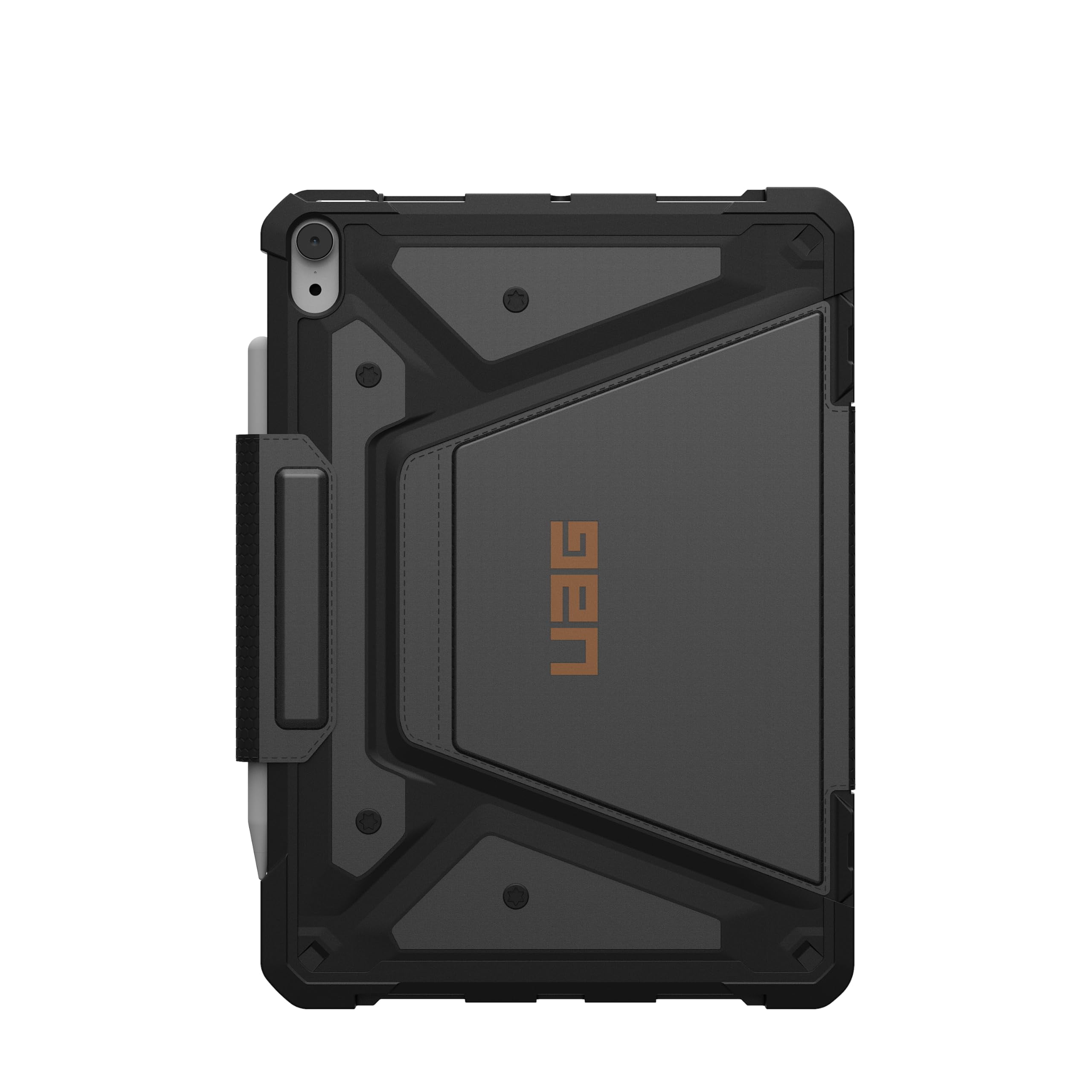UAG iPad Air 11" Case M4/M3/M2 2024-2026 - Rugged Auto Sleep/Wake Folio Cover Pencil Holder & Multi-Angle Adjustable Stand, Metropolis SE Black/Bronze
