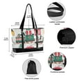 thumbnail image 2 of FORMRS Canvas Laptop Tote Bag for Women with 15.6" Computer Compartments Shoulder Handbag, Christmas Train, 2 of 7