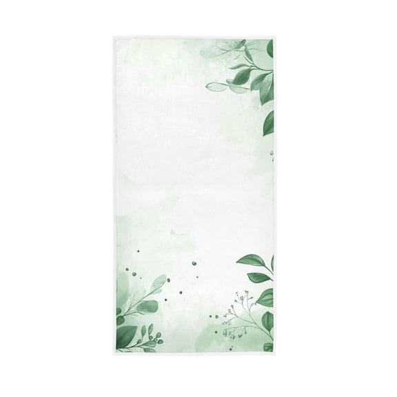 Green Leaves Background Face Towel Absorbent Hand Towels Bath Sport Gym