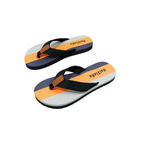 

Colisha Men s Flip-flops Slip On Sandal Summer Thong Sandals Indoor Outdoor Cool Flat Beach Casual Shoes Black Orange 8