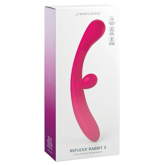 JimmyJane Reflexx Rabbit 3 Rabbit Vibrator, Pink