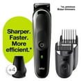 thumbnail image 2 of Braun MGK3260 8-in-1 Men's Beard Trimmer and Hair Clipper, Black/Grey, 2 of 7