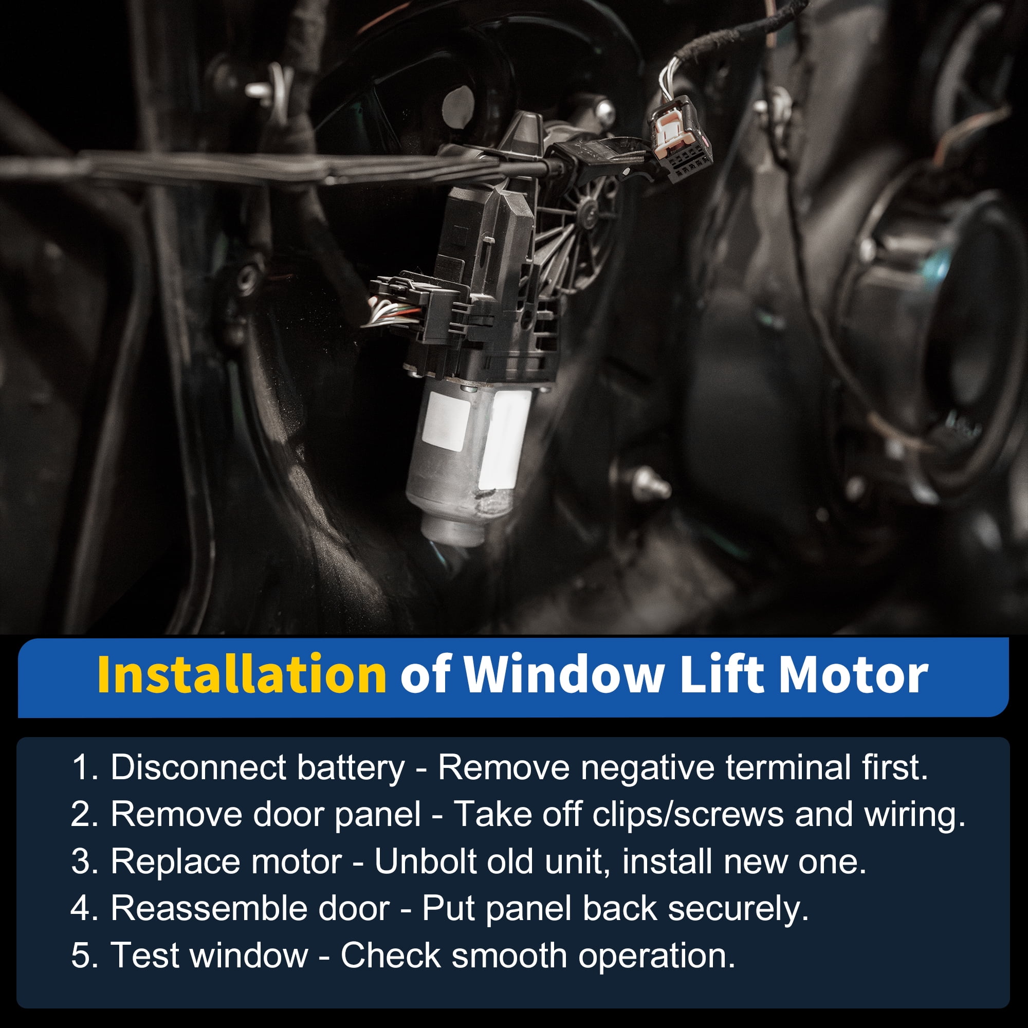 Unique Bargains Power Window Motor for Kia Sportage 2011-2016 Driver Side Front Right